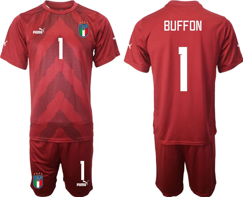 Men 2022 World Cup National Team Italy red goalkeeper #1 Soccer Jersey